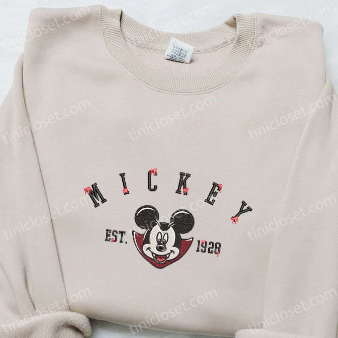 Halloween Mickey Est 1928 Embroidered Shirt: Best Disney Family Gift