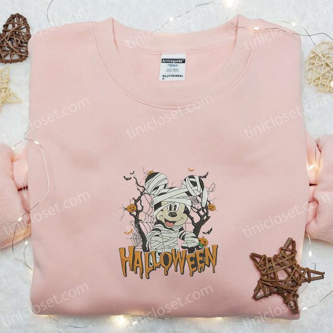 Halloween Mickey Mummy Embroidered Shirt: Top Disney Gift for Family