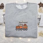 Spooktacular Halloween Pumpkin Train Boo Ghost Embroidered Shirt – Perfect Family Gift