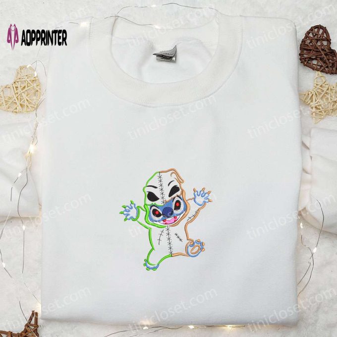 Disney Halloween Stitch Oogie Boogie Embroidered Shirt: Cute & Spooky Halloween Shirt!