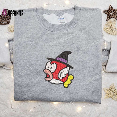 Spooky Mario Pumpkin Shirt Funny Sweatshirt & Cute Hoodie – Perfect Halloween Embroidered Collection!