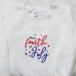 Celebrate 4th of July with Happy Embroidered Shirt – Perfect National Day Gift Best Patriotic Shirts