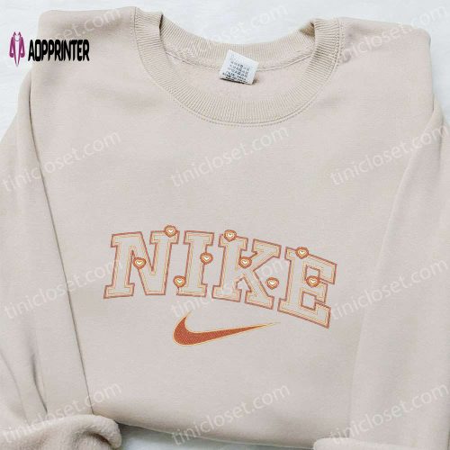 Custom Heart x Nike Embroidered Sweatshirt – Best Valentine s Day Gift