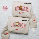 Hello Kitty & Pooh x Nike Embroidered Couple Shirt – Cartoon Shirt Inspired Hoodie