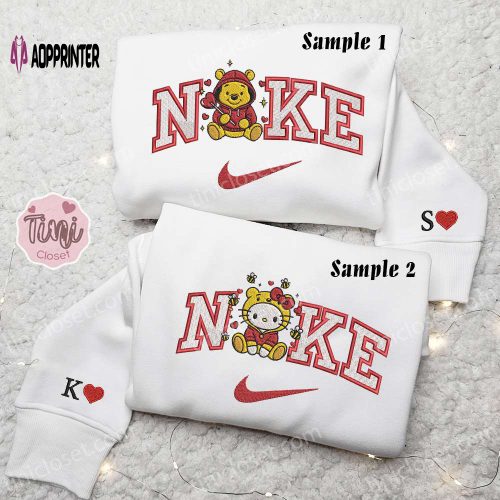 Embroidered Goofy & Pluto Cruise x Nike Couple Shirt Disney Characters Shirt Nike Inspired Hoodie