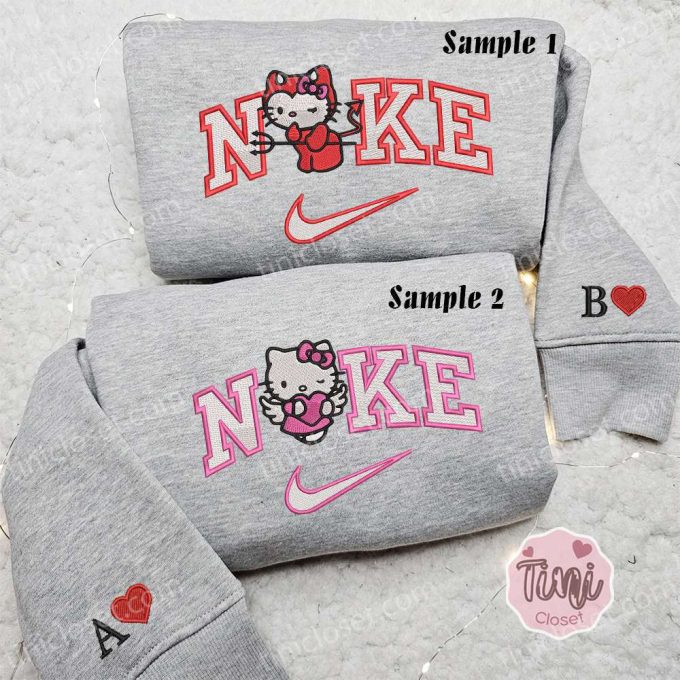 Hello Kitty Angel & Devil x Nike Couple Shirt – Cartoon & Inspired Embroidered Hoodie