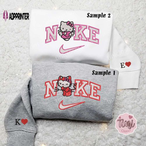 Hello Kitty Angel & Devil x Nike Couple Shirt – Cartoon & Inspired Embroidered Hoodie