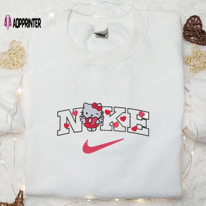 Hello Kitty Love Hearts x Nike: Embroidered Shirt & Hoodie – Perfect Valentine s Gift for Girlfriend!