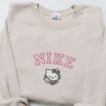 Hello Kitty Peace x Nike: Embroidered Shirt Hoodie & Sweatshirt – Cartoon & Nike Inspired Apparel