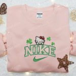 Hello Kitty Shamrock x Nike Embroidered Shirt & Anime Hoodie – Best Saint Patrick’s Day Gift Idea