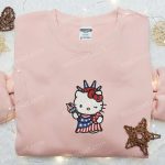 Hello Kitty Statue of Liberty Embroidered Shirt: Cute & Patriotic Tee for Hello Kitty Fans!