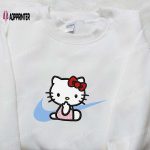 Hello Kitty x Nike Swoosh Cartoon Sweatshirt – Embroidered Shirt for Nike Fans