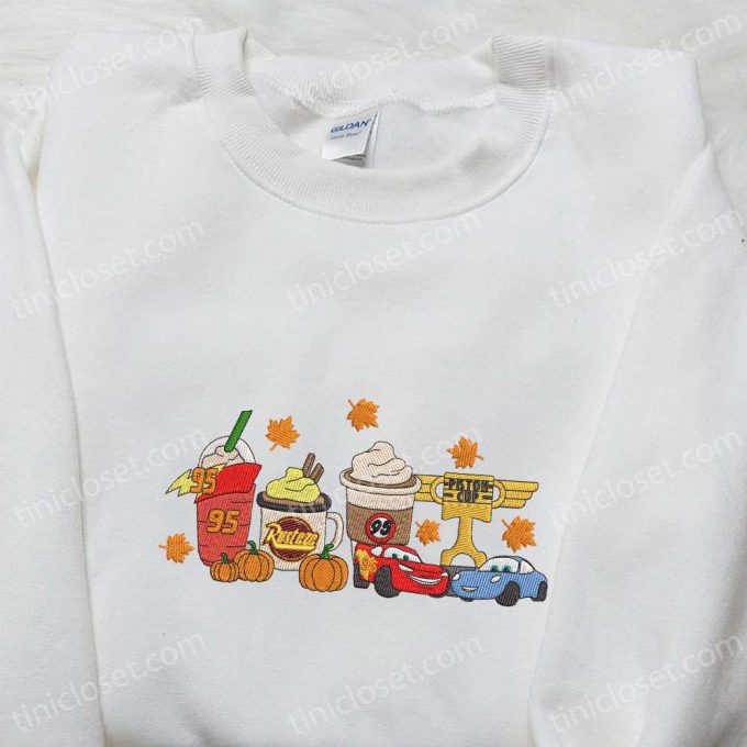 Halloween Embroidered Shirt: Horror Latte Coffee Cars – Funny & Best Gifts for Family