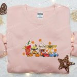 Halloween Embroidered Shirt: Horror Latte Coffee Cars – Funny & Best Gifts for Family