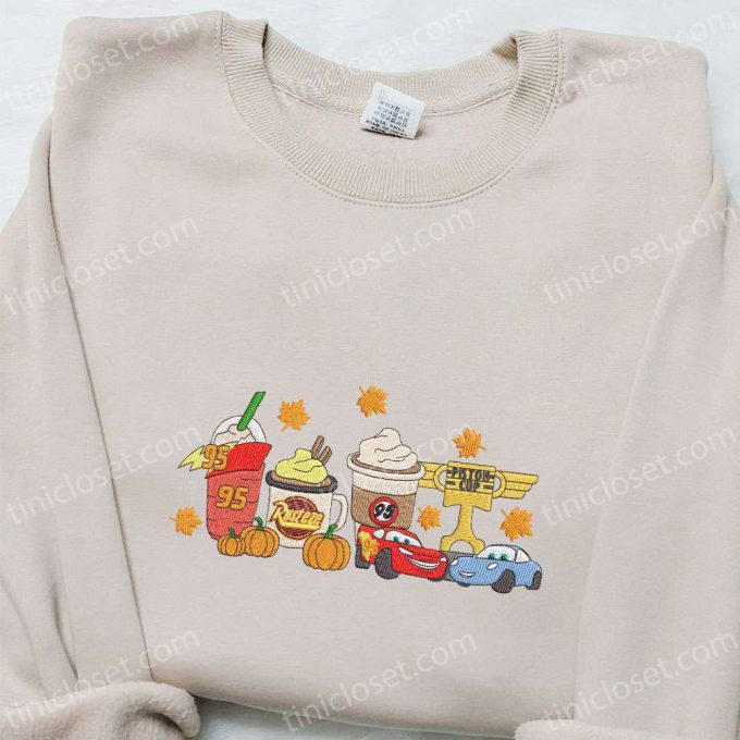 Halloween Embroidered Shirt: Horror Latte Coffee Cars – Funny & Best Gifts for Family