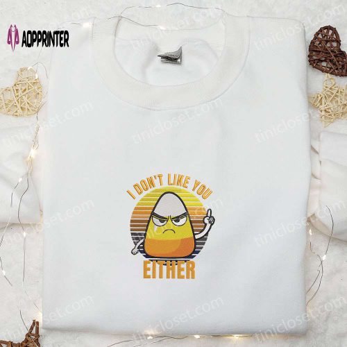 Funny Halloween Candy Corn Embroidered Shirt – Best Halloween Gift Ideas & Clothing