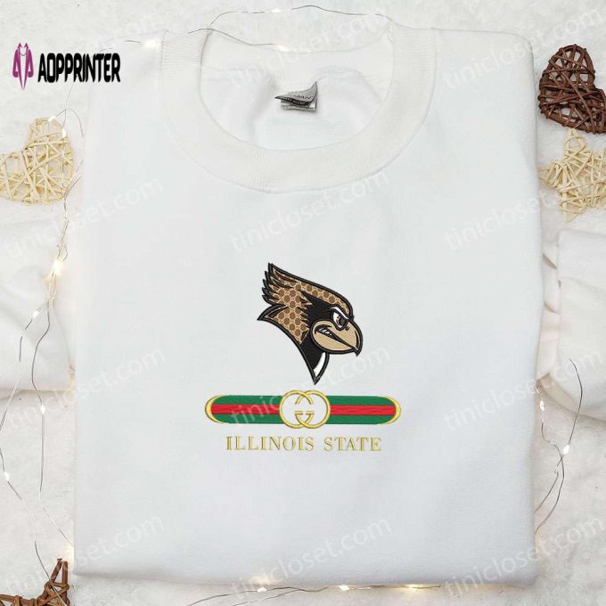 Get Game-Day Ready with Illinois State Redbirds x Gucci Embroidered Shirt & Hoodie – Perfect NCAA Sports Gift!