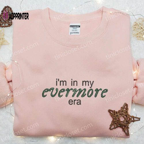 Evermore Era Embroidered Shirt & Hoodie: Best Music Gift for Fans