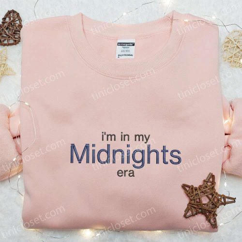 Midnights Era Embroidered Shirt & Hoodie: Best Music Gift for Fans