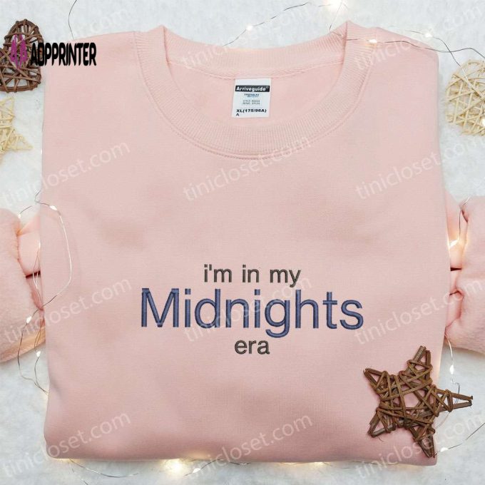 Midnights Era Embroidered Shirt & Hoodie: Best Music Gift for Fans