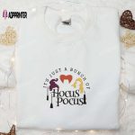 Hocus Pocus Embroidered Shirt: Best Halloween Gift for Family Spooky & Stylish