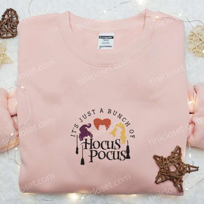 Hocus Pocus Embroidered Shirt: Best Halloween Gift for Family Spooky & Stylish