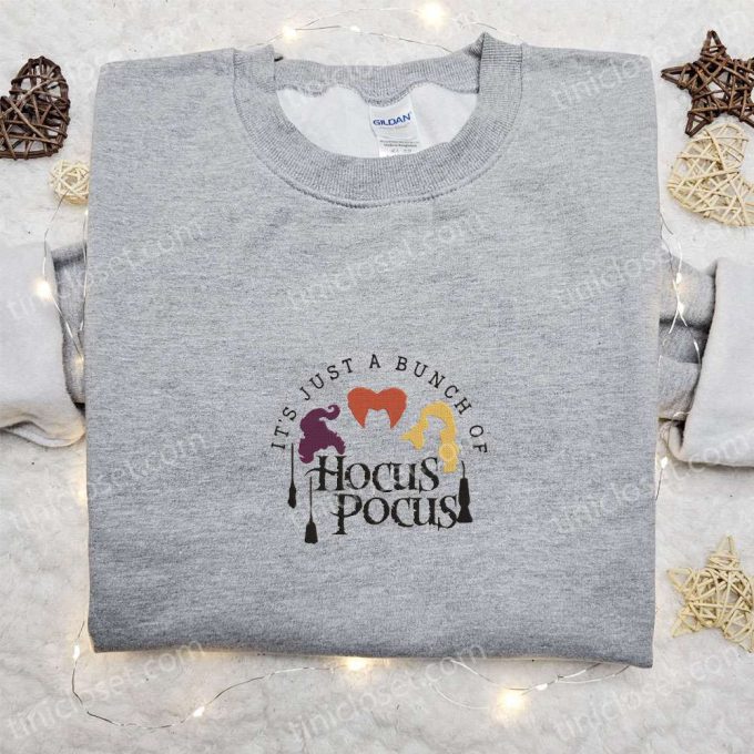 Hocus Pocus Embroidered Shirt: Best Halloween Gift for Family Spooky & Stylish