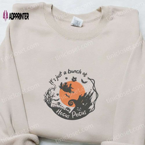 Hocus Pocus Embroidered Sweatshirt: Best Halloween Gift Spooky Shirt