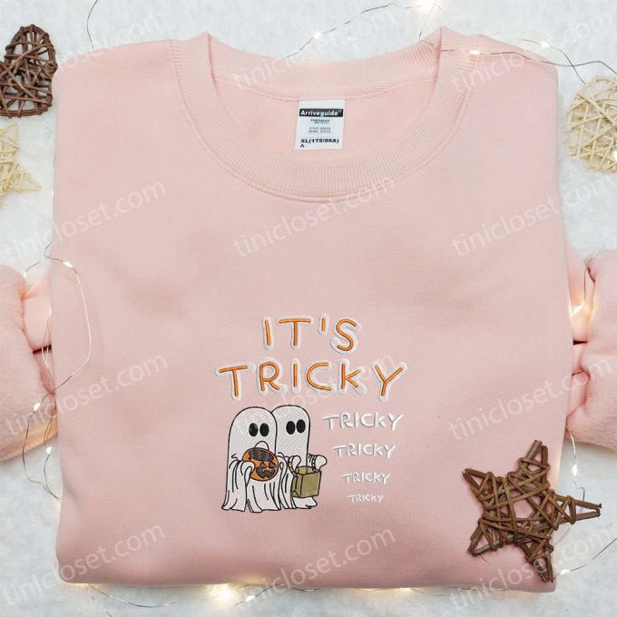 Spooky Halloween Embroidered Shirt: Best Family Gift for Tricky Tricksters!