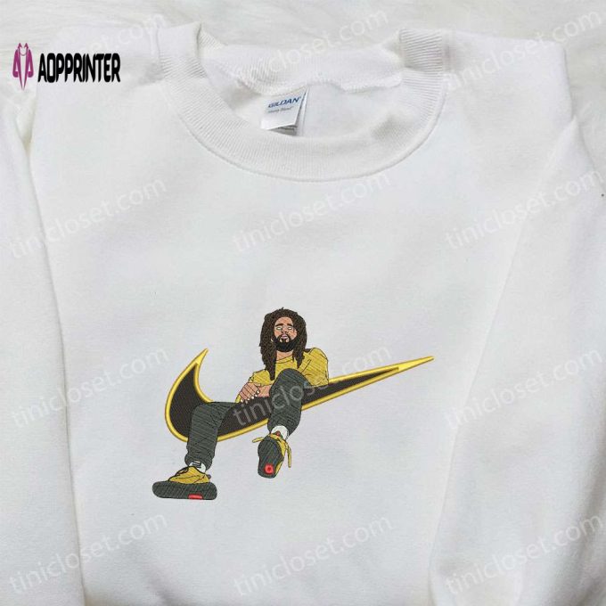 J Cole x Nike Swoosh Embroidered Shirt & Hoodie: Perfect Celebrity Gift for Fans