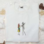 Nightmare Before Christmas Jack & Sally Embroidered Shirt – Nike Inspired Sweatshirt