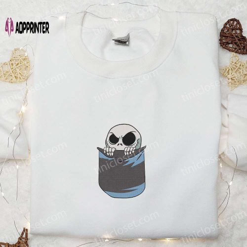 Nightmare Before Christmas Embroidered Shirt: Jack Skellington & Characters – Nike Inspired Sweatshirt