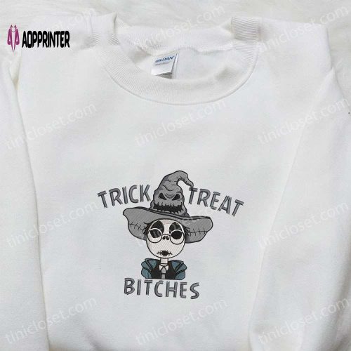 Jack Skellington x Harry Potter Trick Treat Bitches Embroidered Shirt – Funny & Spirit Halloween