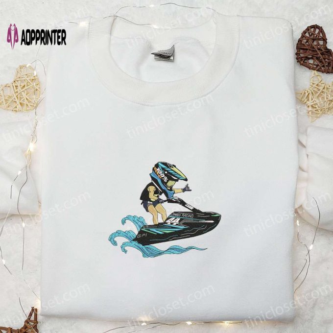 Jet Ski Racing Embroidered Shirt & Sports Hoodie: Perfect Family Gifts