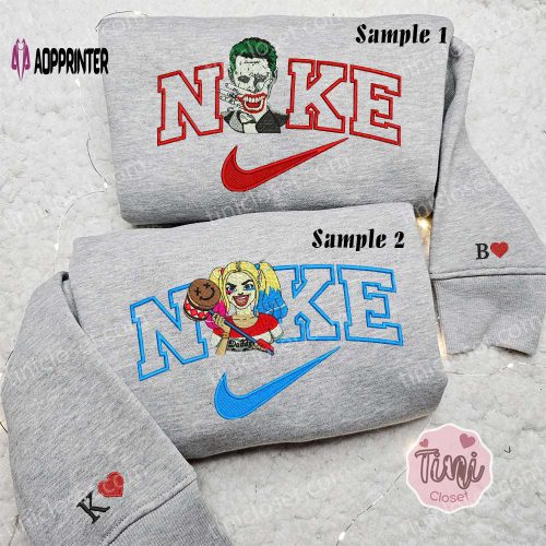 Tom And Jerry Laughing x Nike Couple Embroidered Shirt & Hoodie: Cartoon Inspired Sweatshirt