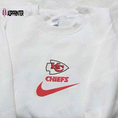 Kansas City Chiefs x Nike Swoosh Embroidered Shirt & Hoodie – Best NFL Sports Gift Ideas