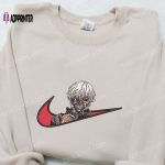 Ken Kaneki x Nike Swoosh Anime Embroidered Sweatshirt: Tokyo Ghoul Shirt Nike Inspired