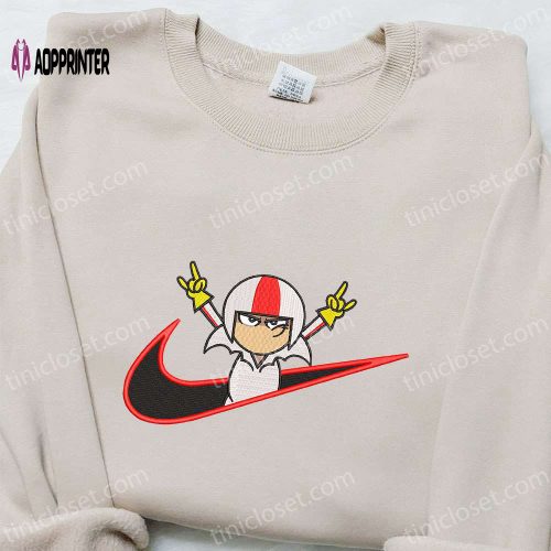 Keroppi Flower x Nike Embroidered Sweatshirt – Cartoon & Nike Inspired Shirt