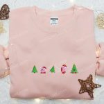 Festive Kirby Embroidered Shirt Hoodie & Sweatshirt for Christmas: Game Character Apparel