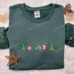 Festive Kirby Embroidered Shirt Hoodie & Sweatshirt for Christmas: Game Character Apparel