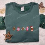 Kirby Embroidered Shirt Hoodie & Sweatshirt: Game Character Christmas Collection