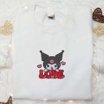 Kuromi Love Embroidered Shirt & Valentine Hoodie: Perfect Gift for Girlfriend