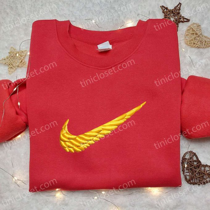 Kyrie Wings x Swoosh Embroidered Shirt & Nike Inspired Hoodie – Best Family Gift Ideas