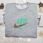 Leo Zodiac x Nike Embroidered Shirt & Hoodie: Best Family Gifts with Nike-Inspired Swoosh