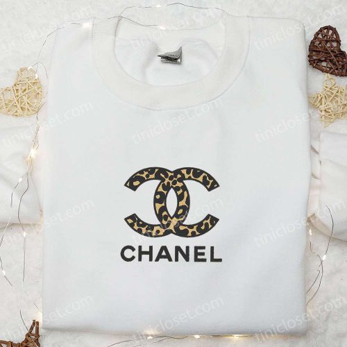 Leopard Chanel Logo Shirt & Hoodie: Best Gift Idea Trendy Embroidered Brand Logo Clothing