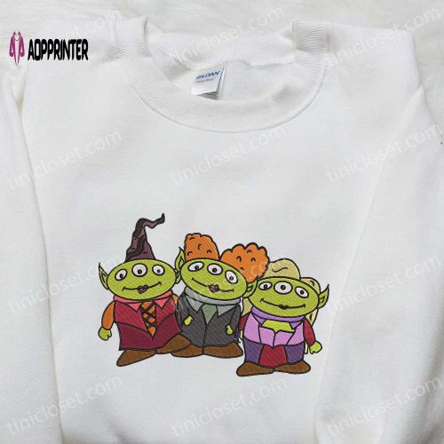 Spook-tacular Horror Film Box Sweatshirt Characters Hoodie & Halloween Shirt: Embroidered Delight