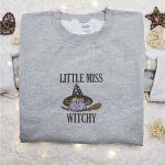 Spooktacular Little Miss Witchy Embroidered T-Shirt & Sweatshirt: Best Halloween Gift Ideas