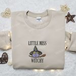 Spooktacular Little Miss Witchy Embroidered T-Shirt & Sweatshirt: Best Halloween Gift Ideas