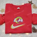 Los Angeles Rams x Nike Swoosh Embroidered Shirt – NFL Sports Hoodie