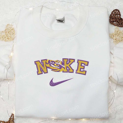 LSU Tigers Nike Embroidered Shirt & NCAA Sports Hoodie – Perfect Gift Idea